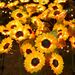Solar-powered Sunflower-shaped Outdoor Artificial Flower Lawn Decor Light_desvips.com
