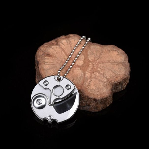 Mini Coin Keychain Portable Small Folding Outdoor Pocket Tool Knife_desvips.com