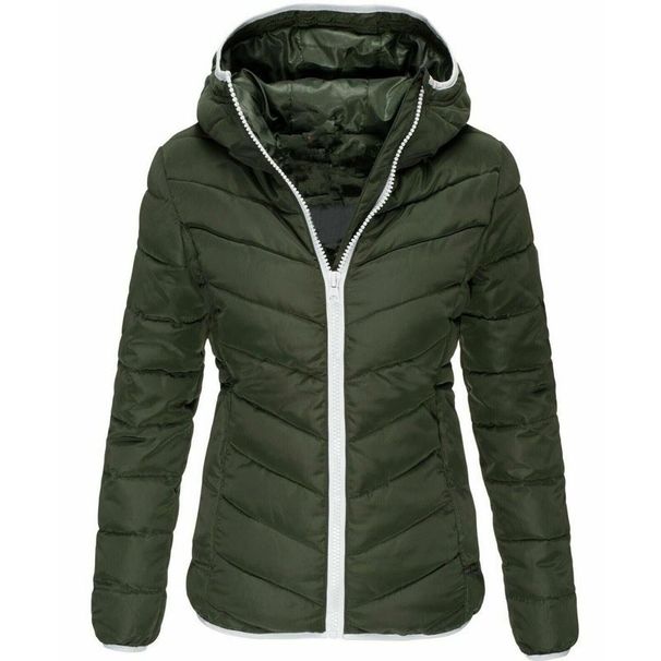 Autumn And Winter New Women's Top, Solid Color Hooded Korean Casual Warm Jacket, Short Slim Fit Cotton Jacket For Women_desvips.com