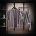Waffle T-Shirt Trendy Men's Summer Fashion Loose Plus Size Thin Short Sleeve Shorts Sports Set_desvips.com