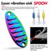 Long Casting Flat Vibration VIB Spoon Shape Lure Metal Bait Blood Groove Hook White Striped Bass Horse Mouth Sequin_desvips.com