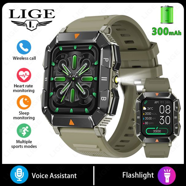 2025 Bluetooth Call Smart Watch Men 1.83" Heart Rate Fiess Sports Watches With LED Flashlight Man Smartwatch For Huawei_desvips.com