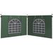 2 Paredes Laterales Para Carpa 295x195 Cm Con Ventana Enrollable Y Puerta Con Cremallera Para Carpa 3x3 M O 3x6 M Verde_desvips.com