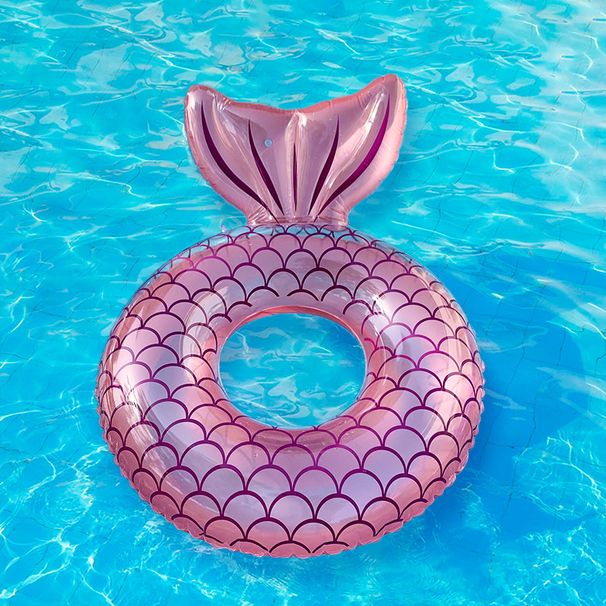 Beauty Fishtail Swimming Ring Adult Life Buoy Floating Water Chair Inflatable Floating Bed Swimming Ring_desvips.com