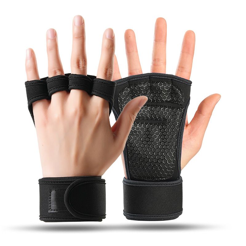 Fitness Gloves Anti-Slip Palm Protection Gym Dumbbell Equipment Weightlifting Sports Extended Wrist Support Training Gloves_desvips.com