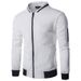 Season New Men's Zipper Sweatshirt Casual Loose Sports Cardigan Long Sleeve Solid Color Baseball Jacket_desvips.com