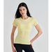 Seamless Slim Fit Top For Women, Bare Sensation, Slimming, Breathable, Running, Sports, Fitness, Short Sleeve,_desvips.com