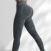Yoga Pants Seamless Yoga Pants, Sand Washed, Quick Drying, High Waisted, Hip Lifting, Tight Fitting, Lettered Running Sports Fitness Pants For Women._desvips.com
