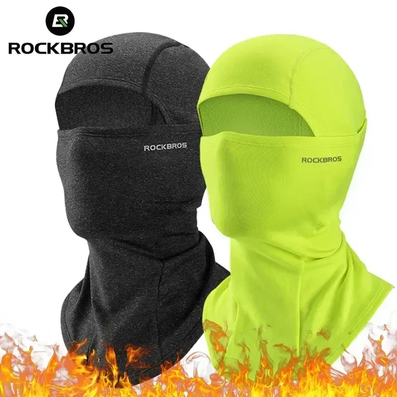 ROCKBROSKeepWarmBalaclavaWinterWomenMen'sMotorcycleBikeHelmetInnerCapCyclingSkiingFaceMaskThermalWindproofHat_desvips.com