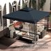 Toile De Rechange Pour Pavillon Tonnelle Tente 3 X 3 M Polyester Haute Densité 180 G/m² Gris Foncé_desvips.com