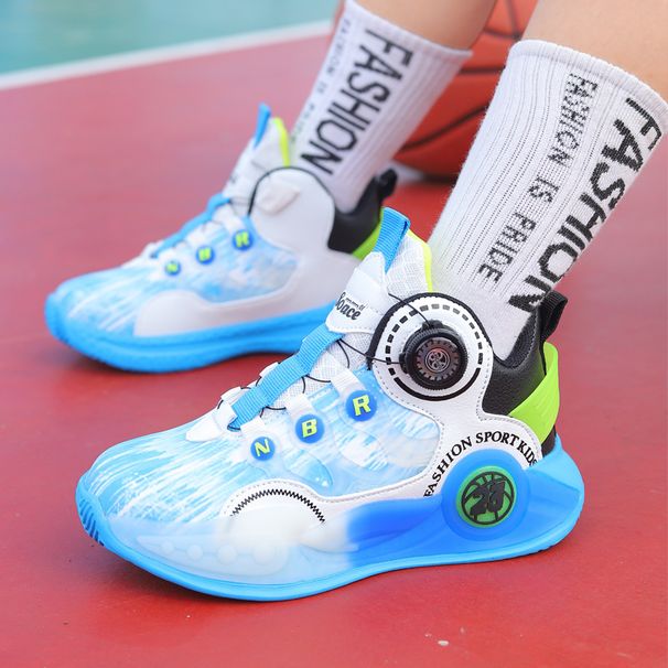 Men’s Shoes children's rotating buckle shoes new summer and autumn breathable leather running elementary school students casual sports shoes_desvips.com
