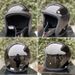 Electric car helmet Retro helmet Glass steel motorcycle helmet 3/4 helmet_desvips.com