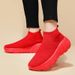 Hot Sale Fashiion Orange Running For Women Breathable Socks Men's Sports Sneakers High-top Platform Shoes Trainers Men_desvips.com