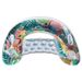 Environmentally Friendly PVC Thickened U Shaped Sequined Flamingo With Cup Holder Inflatable Lounge Chair Portable Adult Water Inflatable Floating Row_desvips.com