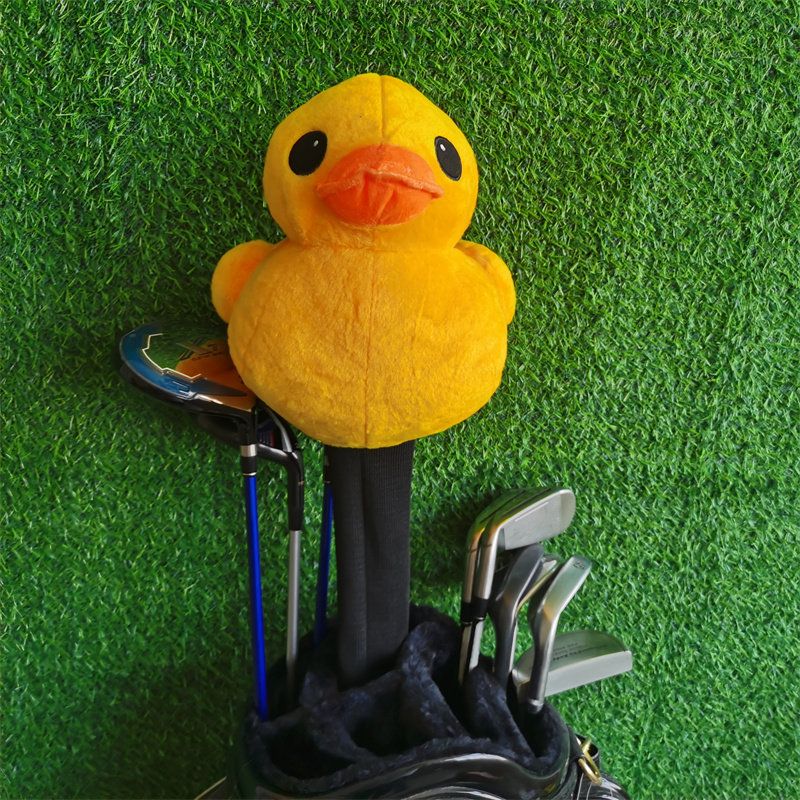 Crossing The Ocean Little Yellow Duck Golf Club Cover No. 1 Wooden Hat Cover Little Duck Small Wooden Club Cover Golf Supplies_desvips.com