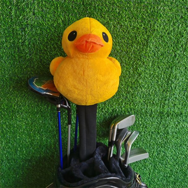 Crossing The Ocean Little Yellow Duck Golf Club Cover No. 1 Wooden Hat Cover Little Duck Small Wooden Club Cover Golf Supplies_desvips.com