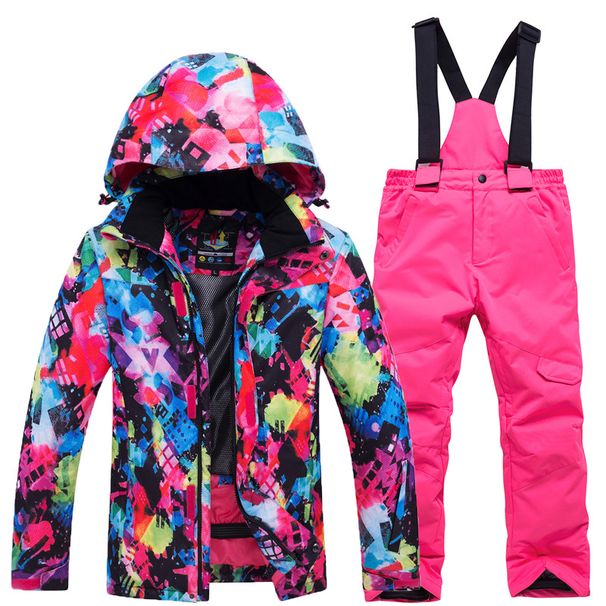 NOKO-New Styles Of Children's Ski Suit Sets For Girls, Middle And Large Children, Thickened Outerwear And Winter Warm Clothing_desvips.com