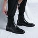 Large Size Men's High Top Pointed Leather Shoes British Fashion Business Slip-On Ankle Boots_desvips.com