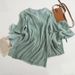Women's Clothing new style temperament round neck T shirt top high waist split wide leg pants two piece suit_desvips.com