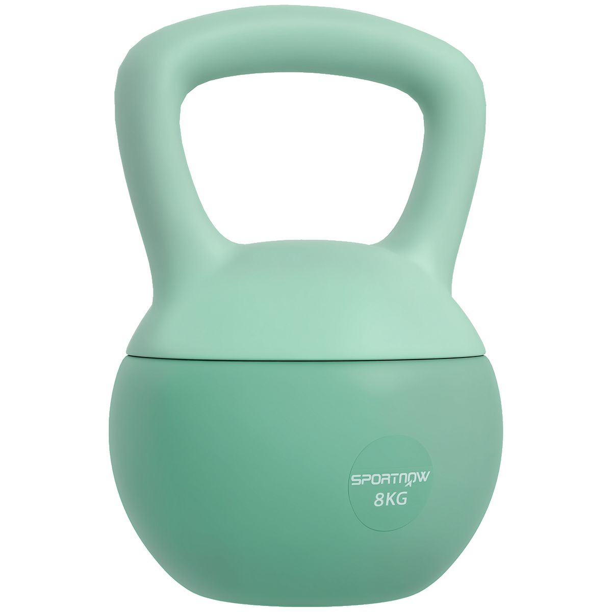Kettlebell 8 Kg, Avec Poignée Antidérapante, Pour Fitness Musculation Cardio, 19 X 19 X 28 Cm, Vert_desvips.com