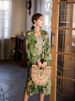 Thailand Inverness Print Chiffon Blouse Sun Protection Clothing_desvips.com