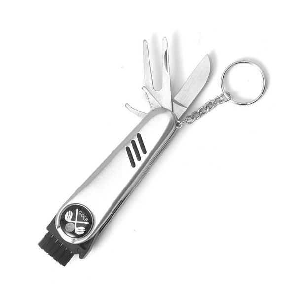 Manufacturer Wholesale Multi-Functional Tool Putting Green Repair Ball Fork Grass Trimmer Golf Pocket Knife_desvips.com