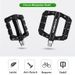 ROCKBROS Bicycle Pedals, Flat Pedals with 3 - Bearing, 9/16" Size, Nylon Material, 1 Pair_desvips.com