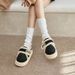 Platform Cotton Shoes Women's 2025 New Winter Fashion Snow Wear Velvet Thermal Bag And Velcro Cotton Shoes Women_desvips.com