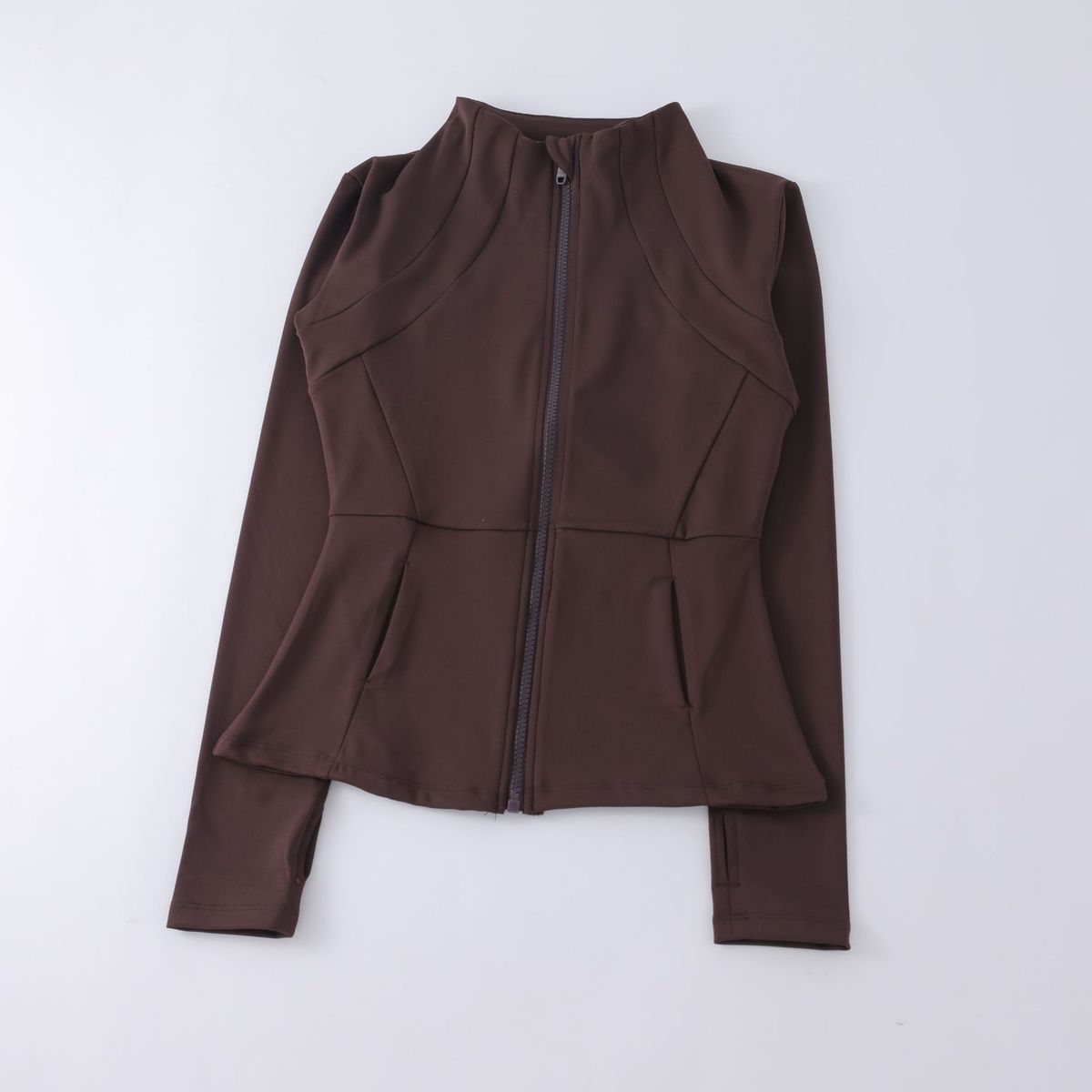 Women's Yoga Jacket With Stand Collar & Zipper – Slim Fit, Long Sleeve, Sun Protection, Breathable For Running, Gym & Outdoor Sports_desvips.com