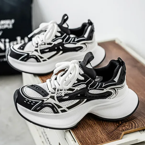 designer Shoes 2026 Men's Height Increasing Dad Spring Autumn Casual Running Sneakers Thick Sole Trendy Sports Shoes 39_desvips.com