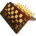 Wooden Magnetic Chess 3-in-1 Set Portable Foldable Puzzle Competition Board Game Toys_desvips.com