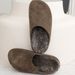 Genuine Leather Wool For Women, Thick Sole, Warm, Closed Toe, Half Lazy, Thickened And Fleece Lined_desvips.com