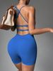 High Waist Breathable Casual Sports Onesie European American Style Detachable Back Cross Back Yoga Suit For Women_desvips.com