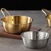 304 Stainless Steel Golden Rice Wine Bowl With Handle - Heat & Cold Resistant For Sake, Soju & Seasoning_desvips.com