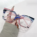 New color patterned large frame anti blue light flat mirror for European and American street photography, slimming glasses frame_desvips.com
