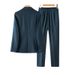 Women's Clothing high end dark blue! Slim suit slim suit jacket + cigarette pants suit for women_desvips.com