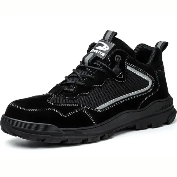 Mens Safety Without Metal Stamping Plastic Toe Caps Insulated 6KV Work Reflective Mens Shoes 250402_desvips.com