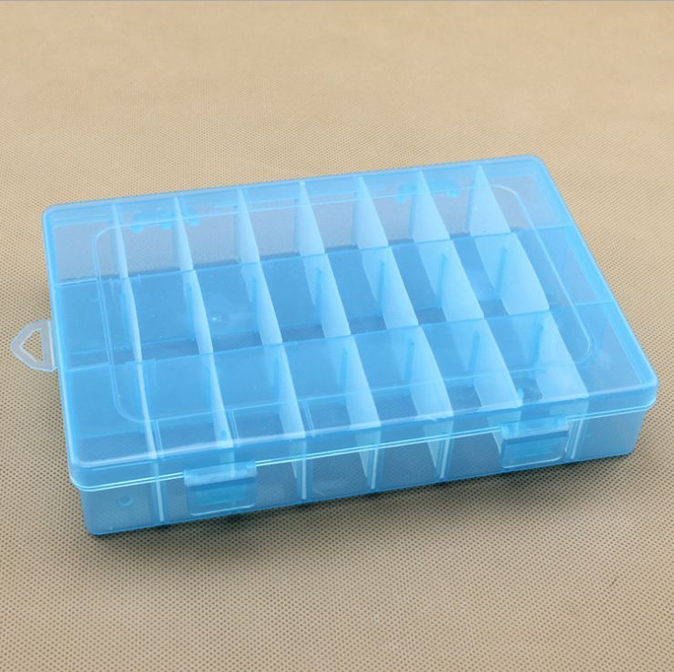 24-Grid Transparent Organizer Classification Jewelry Hardware Electronic Parts Fishing Gear Detachable Large Plastic_desvips.com