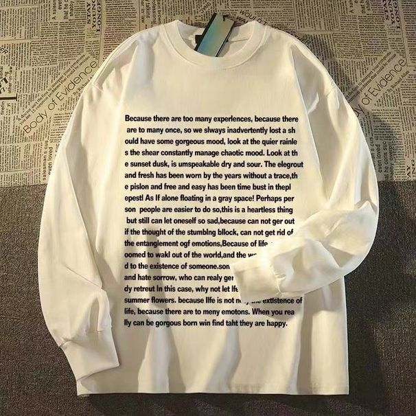100% Cotton Men's Long Sleeve T-Shirt Autumn Trendy Brand Full Print English Design Street Style American Base Shirt_desvips.com
