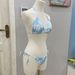 Swimsuit For Women, Sexy Small Chest, Gathered Halter Neck, Removable Chest Pads, Drawstring, Flower Bikini_desvips.com