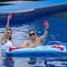 Inflatable Beer Pong Table Float - Waterproof Floating Game Station With Cup Holders & Ice Cooler (Pool Party Lake Fun Adult Drinking Games)_desvips.com