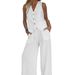 Women's Clothing new fashion vest trousers collage stitching cotton and linen casual suit_desvips.com
