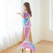 Children's Mermaid Swimsuit Performance Swimwear Three-Piece Set Fish Tail Large Medium Small Girls Princess Dress_desvips.com