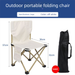 Outdoor Portable Camping Fishing Stool With Backrest Picnic Travel Leisure Folding Chair_desvips.com