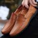 Men's Loafers Breathable Flat Casual Business Leather Driving Shoes_desvips.com