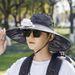 Rechargeable Fisherman With Fan, Wide Brim Outdoor Casual Men, Beach Sun Protection Hat For Summer_desvips.com