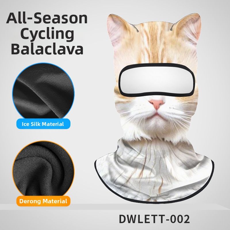 Ice Silk Sunscreen Motorcycle Headgear Quick Drying Breathable Face Mask Dustproof UV Protection Sunshade Animal Series_desvips.com
