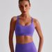 Solid Color Butter Gym Yoga Underwear Women Cross Back Shoulder Straps Fitness Sports Bra High Impact Push Up Top With_desvips.com