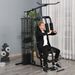 Stazione Fitness Palestra Multifunzione Per Allenamento A E Professionale, Acciaio 150x110x210cm Nero_desvips.com
