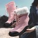 Women's Outdoor Winter Boots With Fur Lining - Lace Up Ankle Snow Shoes For Women Plus Size Available_desvips.com